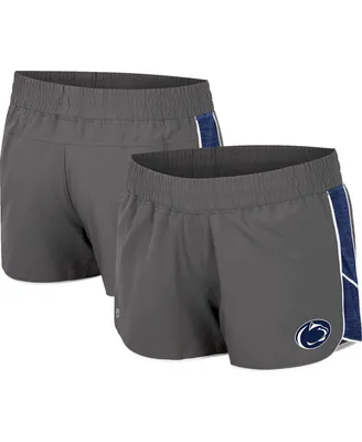Women's Colosseum Gray Penn State Nittany Lions Pull The Switch Running Shorts