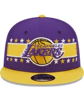 Men's New Era Purple Los Angeles Lakers Banded Stars 9FIFTY Snapback Hat