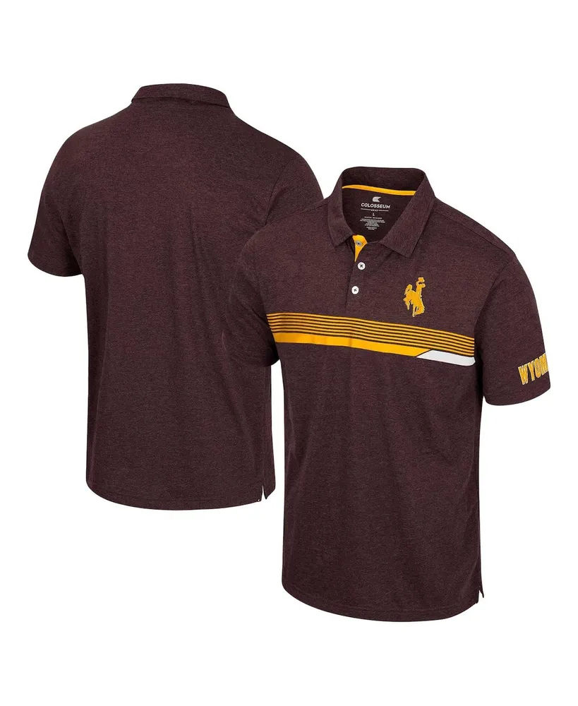 Men's Colosseum Brown Wyoming Cowboys No Problemo Polo Shirt