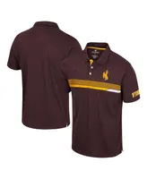 Men's Colosseum Brown Wyoming Cowboys No Problemo Polo Shirt