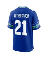 Men's Nike Devon Witherspoon Royal Seattle Seahawks Throwback Player Game Jersey