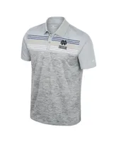 Men's Colosseum Gray Notre Dame Fighting Irish Cybernetic Polo Shirt