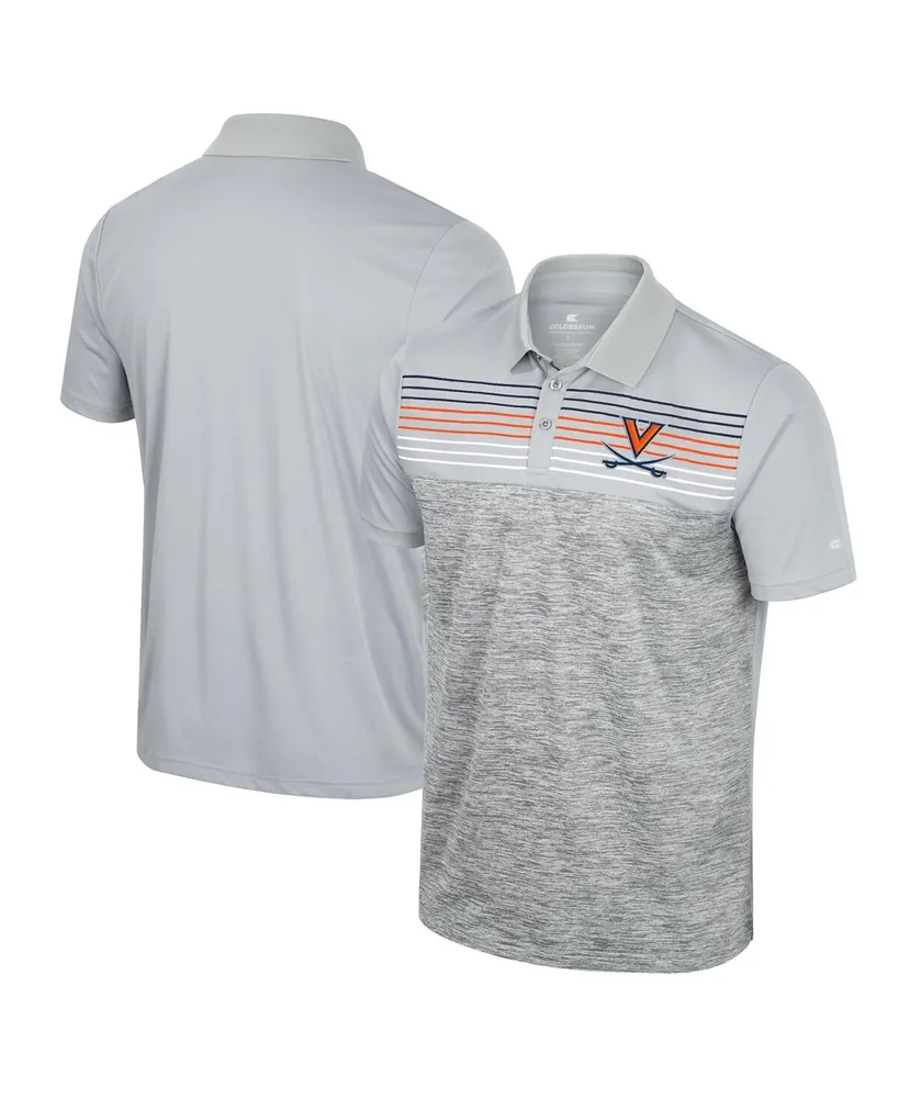 Men's Colosseum Gray Virginia Cavaliers Cybernetic Polo Shirt