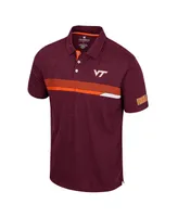 Men's Colosseum Maroon Virginia Tech Hokies No Problemo Polo Shirt