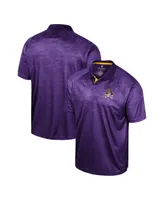 Men's Colosseum Purple Ecu Pirates Honeycomb Raglan Polo Shirt