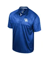 Men's Colosseum Royal Kentucky Wildcats Honeycomb Raglan Polo Shirt