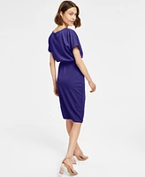 kensie Blouson Wrap Dress