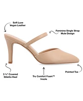 Journee Collection Women's Yvon Pointed Toe Slip On Pumps