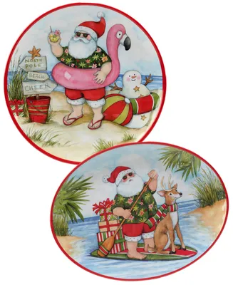 Certified International Santa's Wish 2 Pc. Platter Set