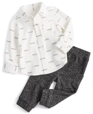 First Impressions Baby Boys Xo Collared Shirt and Pants, 2 Piece Set, Created for Macy's