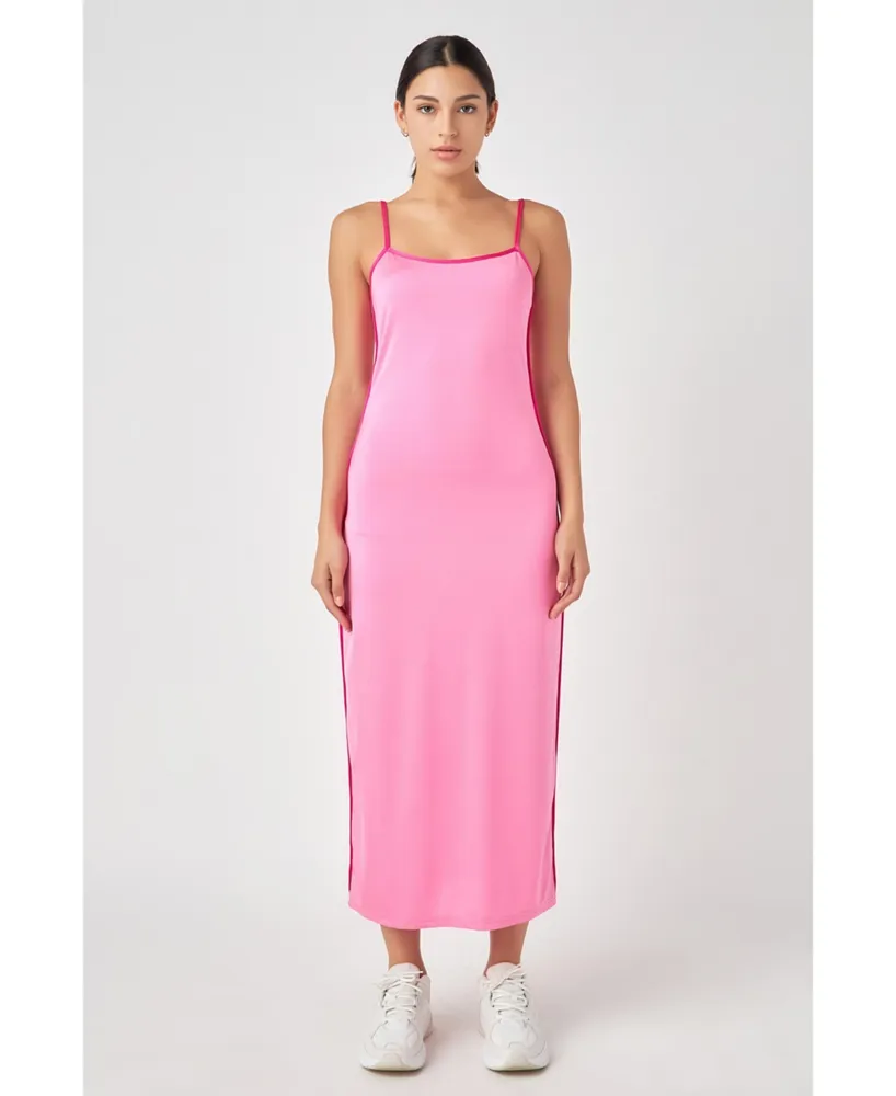 endless rose Women's Contrast Binding Maxi Dress