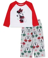Briefly Stated Matching Little Kids 2-Pc. Mickey & Minnie Mouse Pajamas Set