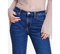 Guess Women's Whiskered Faded-Front Bootcut Denim Jeans