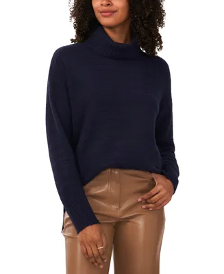 Vince Camuto Women's Textured Turtleneck Drop-Shoulder Sweater
