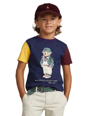 Polo Ralph Lauren Little Boys Polo Bear Color-Blocked Cotton T-shirt