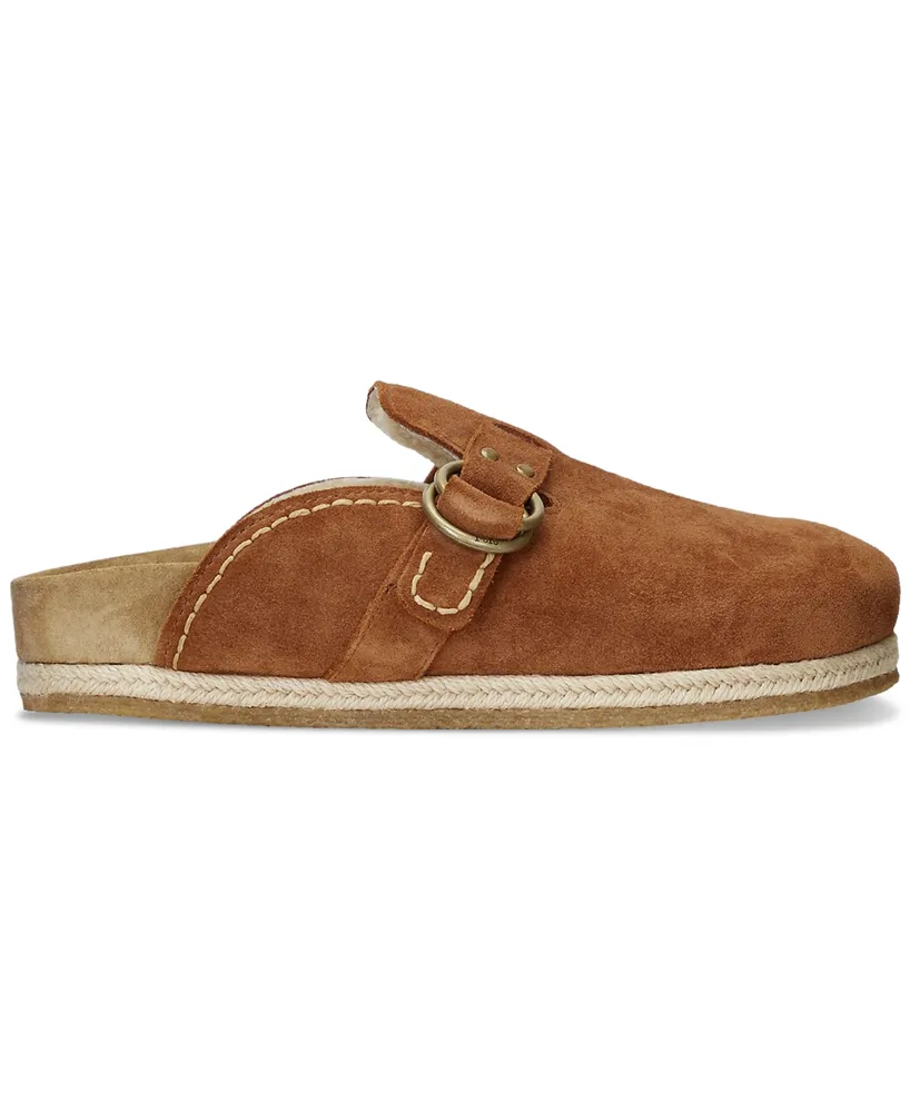 Polo Ralph Lauren Men's Turbach Shearling-Lined Suede Slip-On Clogs