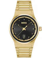 Hugo Boss Men's Candor Gold Ion Plated Stainless Steel Bracelet Watch 41mm