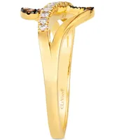 Le Vian Nude Diamond & Chocolate Diamond Abstract Openwork Ring (1/4 ct. t.w.) in 14k Gold