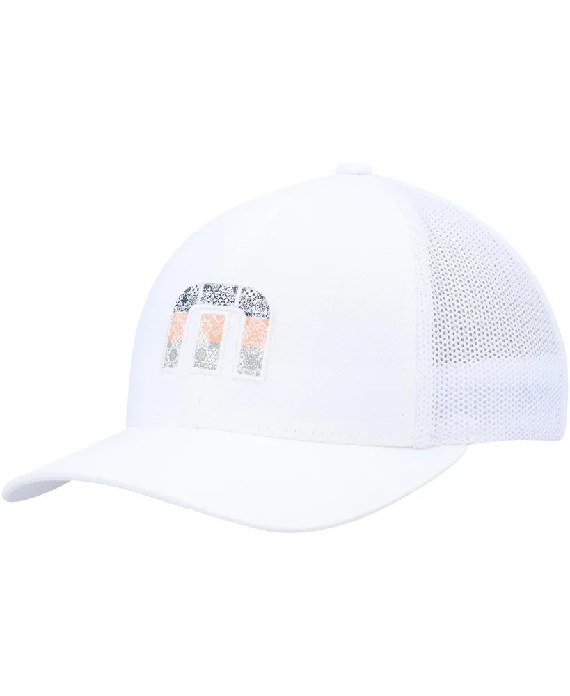 Big Boys and Girls Travis Mathew White Swim with Dolphins Flex Hat