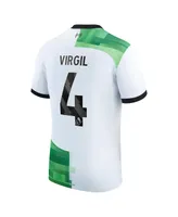 Men's Nike Virgil van Dijk White Liverpool 2023/24 Away Replica Player Jersey