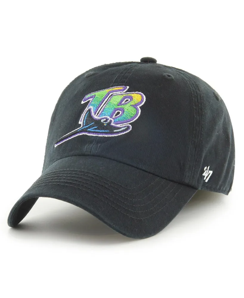 47 Brand Men's '47 Brand Black Tampa Bay Rays Cooperstown Collection  Franchise Fitted Hat