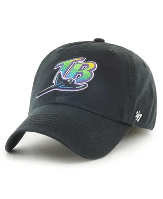 Men's '47 Brand Black Tampa Bay Rays Cooperstown Collection Franchise Fitted Hat