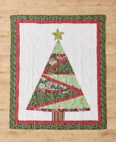 Greenland Home Fashions Christmas Tree Patchwork Throw, 50" x 60"