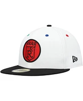 Men's New Era White, Black Kansas City Royals Primary Eye 59FIFTY Fitted Hat