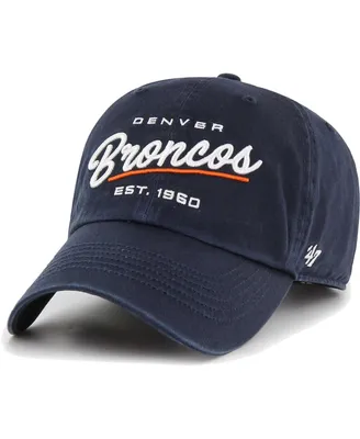 Women's '47 Brand Navy Denver Broncos Sidney Clean Up Adjustable Hat
