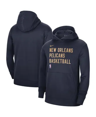 Men's and Women's Nike Navy New Orleans Pelicans 2023/24 Performance Spotlight On-Court Practice Pullover Hoodie