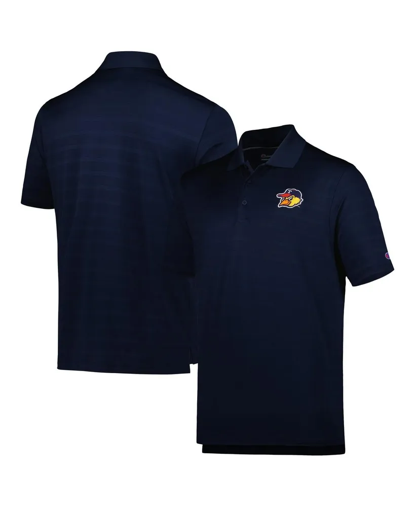 Men's Champion Navy Toledo Mud Hens Textured Solid Polo Shirt