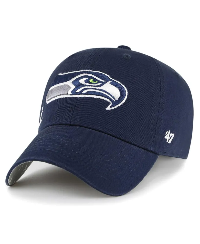 Women's '47 Brand College Navy Seattle Seahawks Confetti Icon Clean Up Adjustable Hat