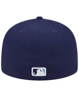 Men's New Era Navy Tampa Bay Rays 2020 World Series Team Color 59FIFTY Fitted Hat