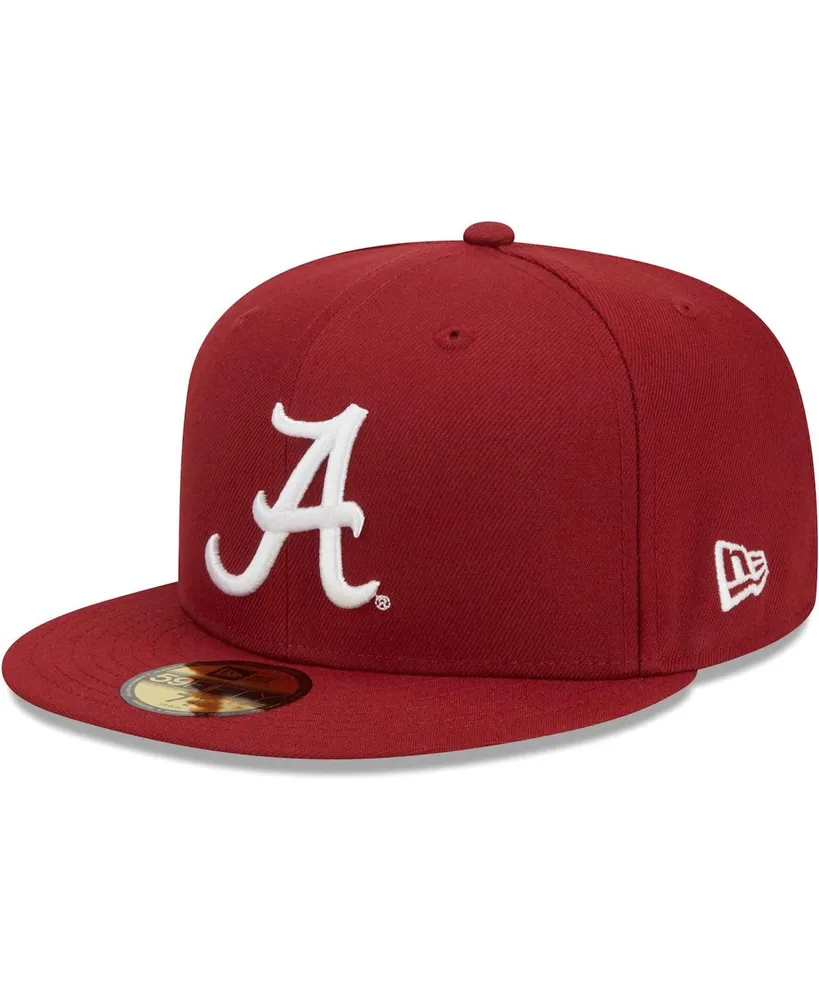 Men's New Era Crimson Alabama Crimson Tide Evergreen 59FIFTY Fitted Hat