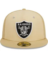 Men's New Era Khaki Las Vegas Raiders Raffia Front 59FIFTY Fitted Hat