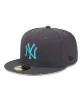 Men's New Era Graphite New York Yankees Print Undervisor 59FIFTY Fitted Hat