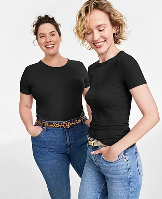 On 34th Women's Ribbed T-Shirt, Xxs-4X, Created for Macy's