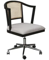 Abbyson Living Archer 34.8" Polyester Two-Toned Cane Office Chair