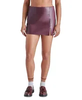 Steve Madden Women's Cam Faux-Leather Slit-Front Skirt