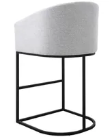 Abbyson Living Jace 39.8" Polyester Upholstered Barstool