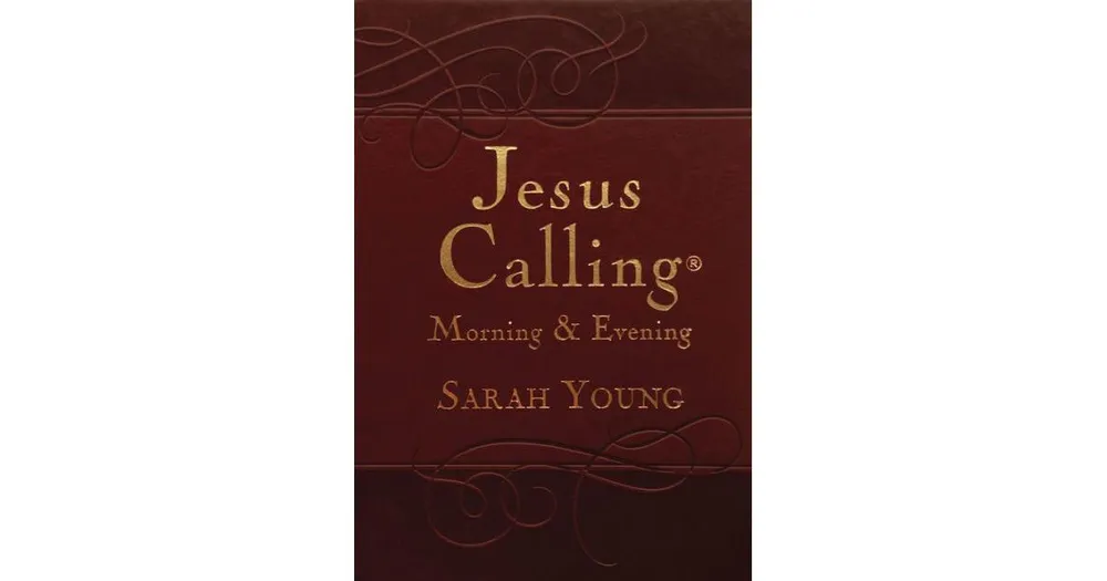 Jesus Calling Morning and Evening, Brown Leathersoft Hardcover, with Scripture References by Sarah Young