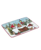 Certified International Christmas Gnomes 16" Rectangular Platter