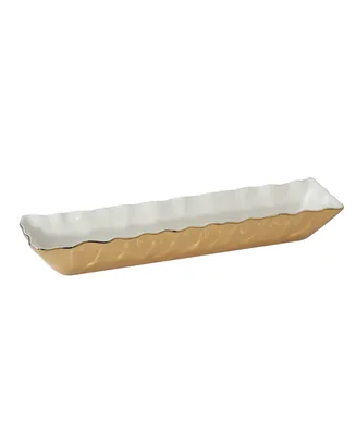 Certified International Gold-Silver Tone Coast Tray