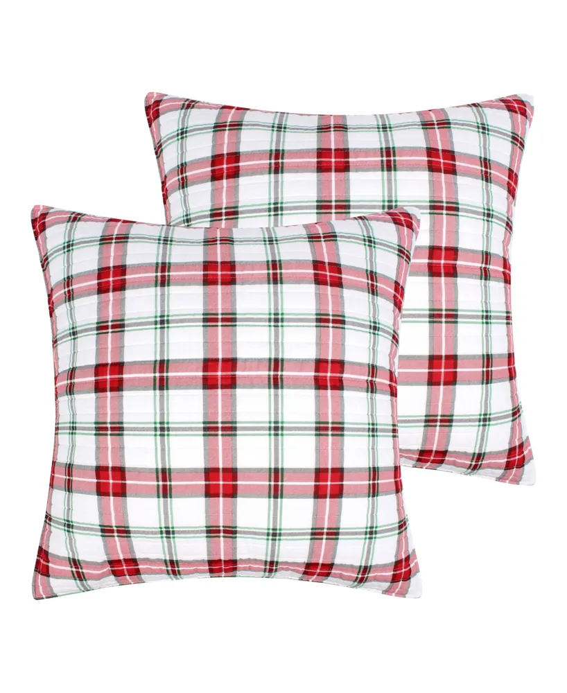 Levtex Jingle Paws Plaid 2-Pc. Sham Set, European