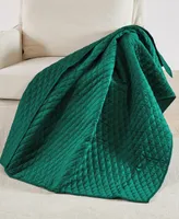 Levtex Empire Rich Emerald Velvet Reversible Quilted Throw, 50" x 60"