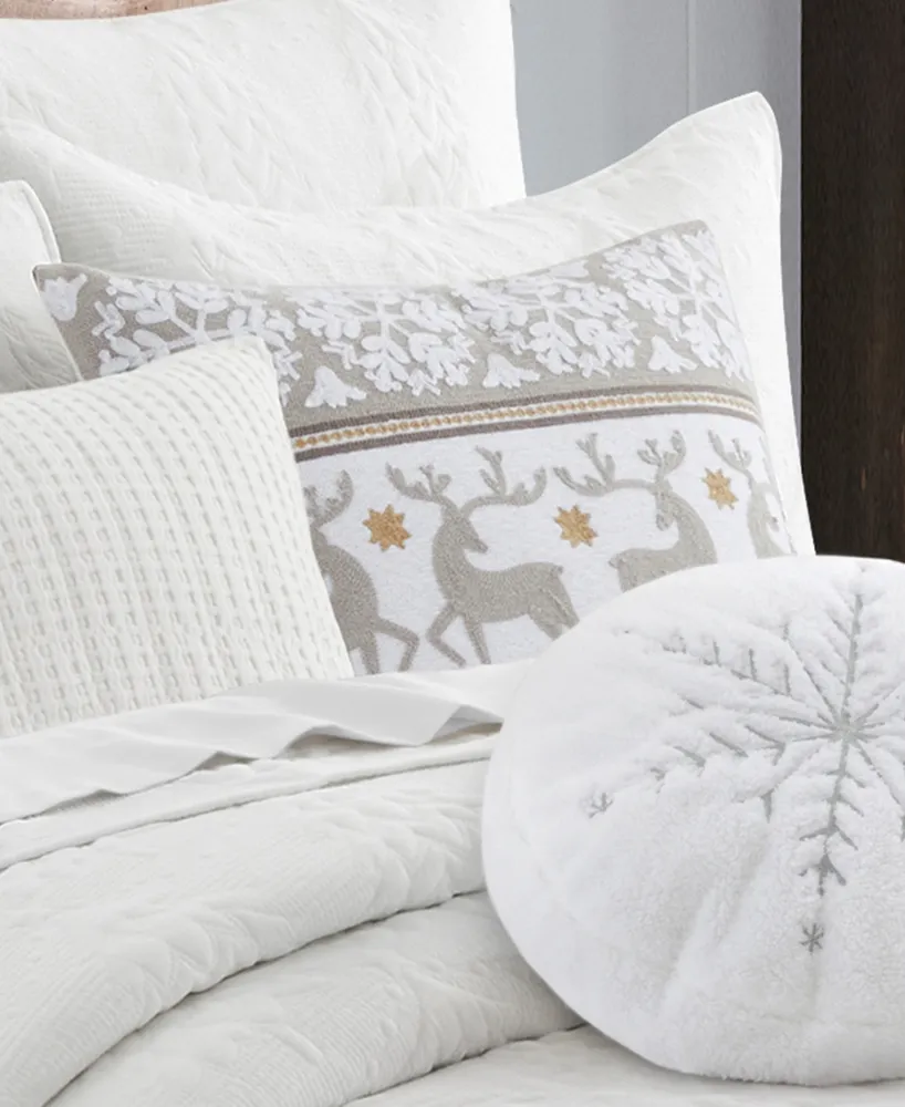 Levtex O Christmas Tree Reindeer Decorative Pillow, 18" x 18"