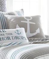 Levtex Provincetown Anchor Applique Decorative Pillow, 18" x 18"