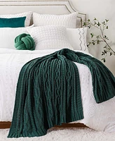 Battilo Lifestyle Cable Knit Chenille Throw, 51" x 67"