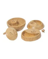 Tappas Bamboo Tiered Serving Container and Tray