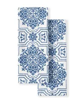 Martha Stewart Strie Medallion Dual Purpose Kitchen Towel 2-Pack Set, 16" x 28"